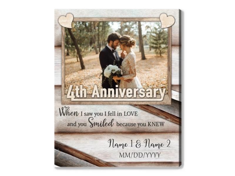 Happy fourth anniversary gift by Oh Canvas