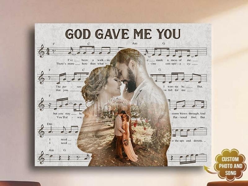 wedding song canvas for the 1st anniversary gift 