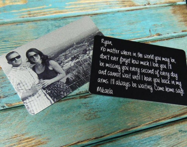 Engraved Photo Wallet Insert - Cheap Valentine'S Gifts For Him