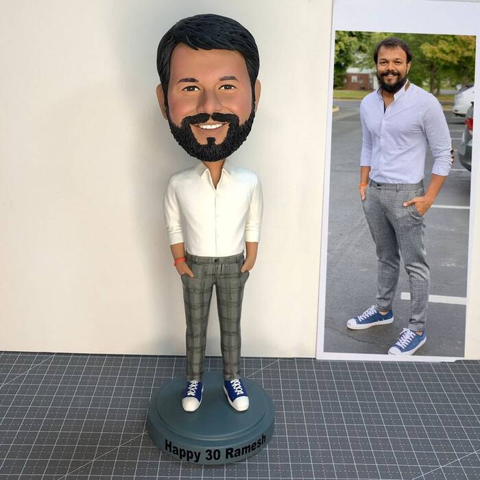 Personalized bobbleheads - Valentine gift for teachers.