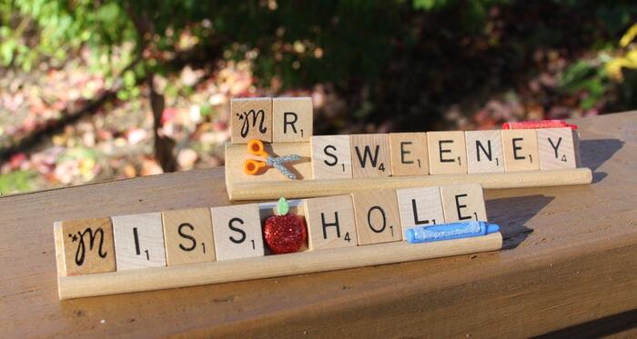 The teacher's nameplates - Valentine gift for teachers. 