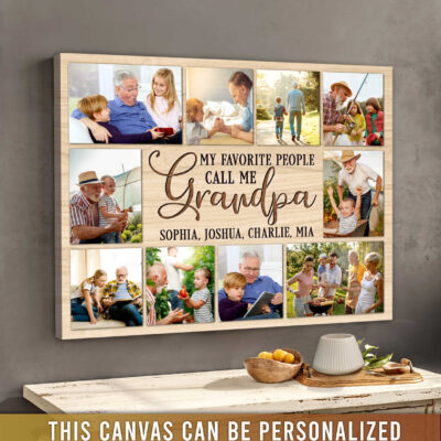 Custom Canvas Print Gifts For Great Grandpa