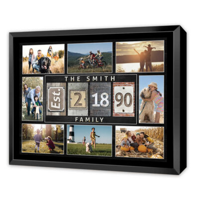 Personalized Collage Canvas Gift With Your Unique Text In The Middle And 8 Customized Photos Around-(Illustration-3)