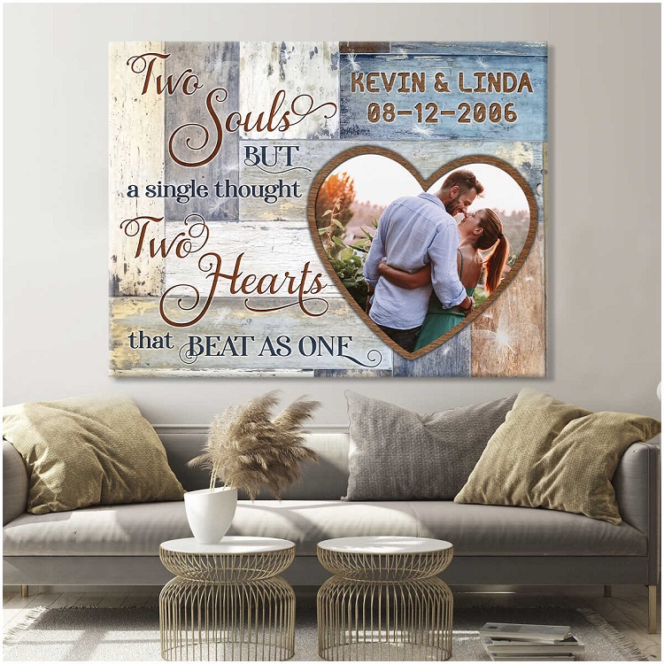 Valentine's day gift for her Personized canvas wall art