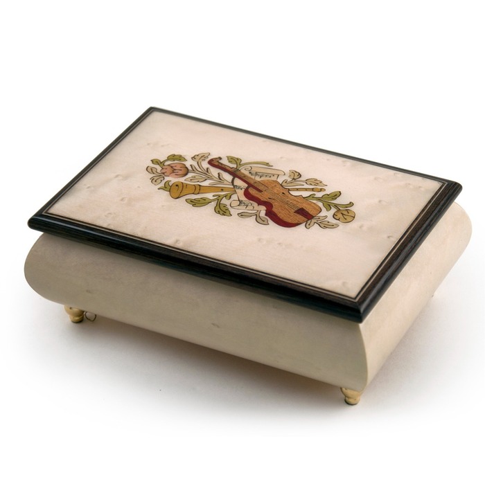 Italian Lilies Wood Music Box