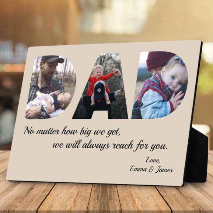 wonderful gift for best dad on Valentine's day - DAD Custom Desktop Plaque for the best dad ever