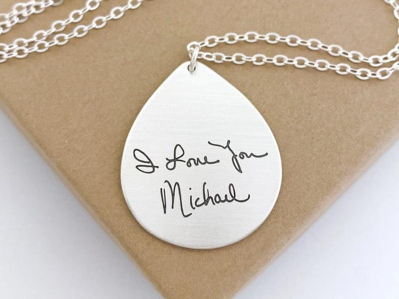 Handwriting Jewelry For Valentine Gifts For Grandchildren