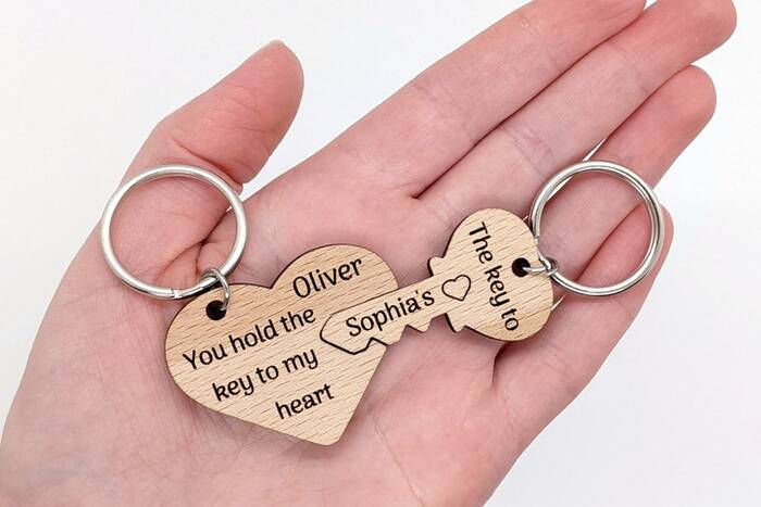 Personalized Keychains - Valentine gifts for parents. 