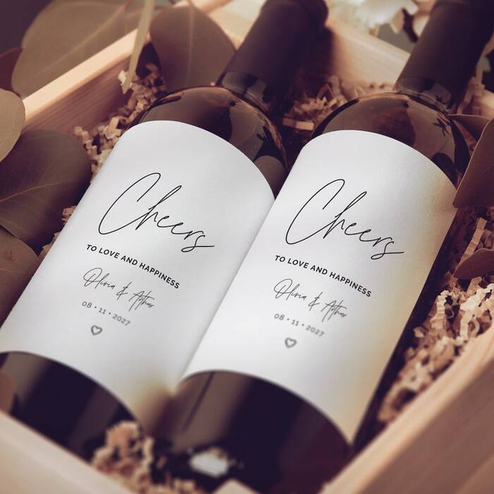 Wine Labels - Valentine'S Day Gift For Parents. 