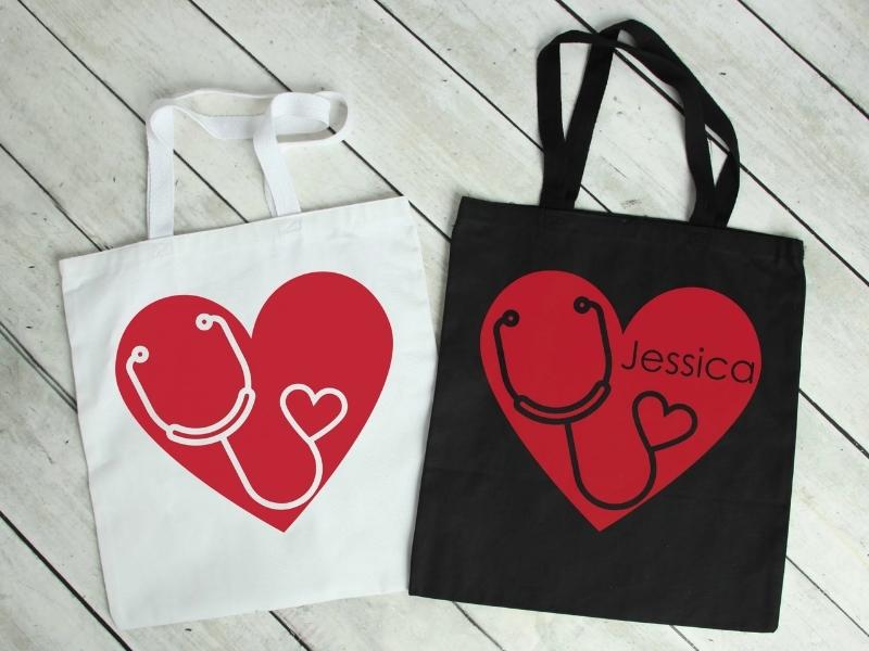 Tote Bags With Hearts For Valentine Gifts For Grandchildren