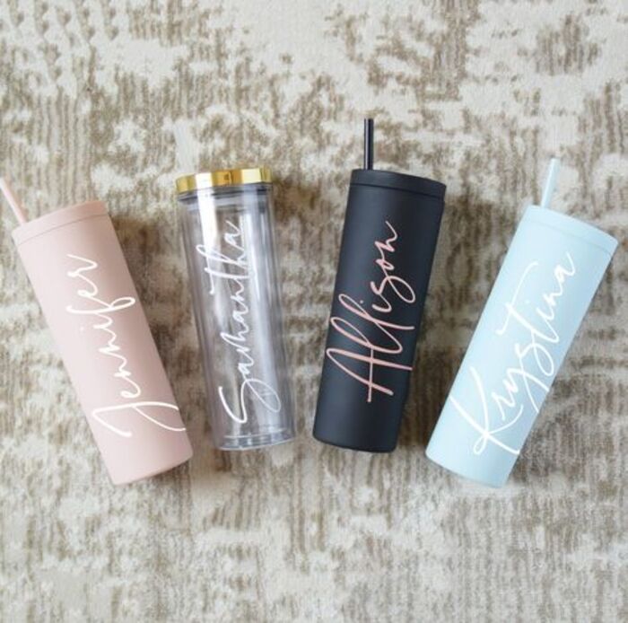 Personalized tumblers for your partners. Pinterest photo