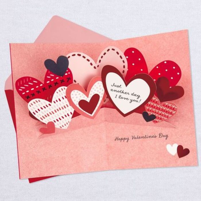 Pop-up cards for Valentine's Day. Source: Pinterest