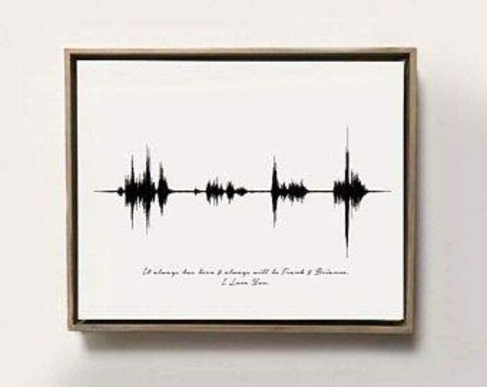 Meaningful sound wave art for sentimental wife