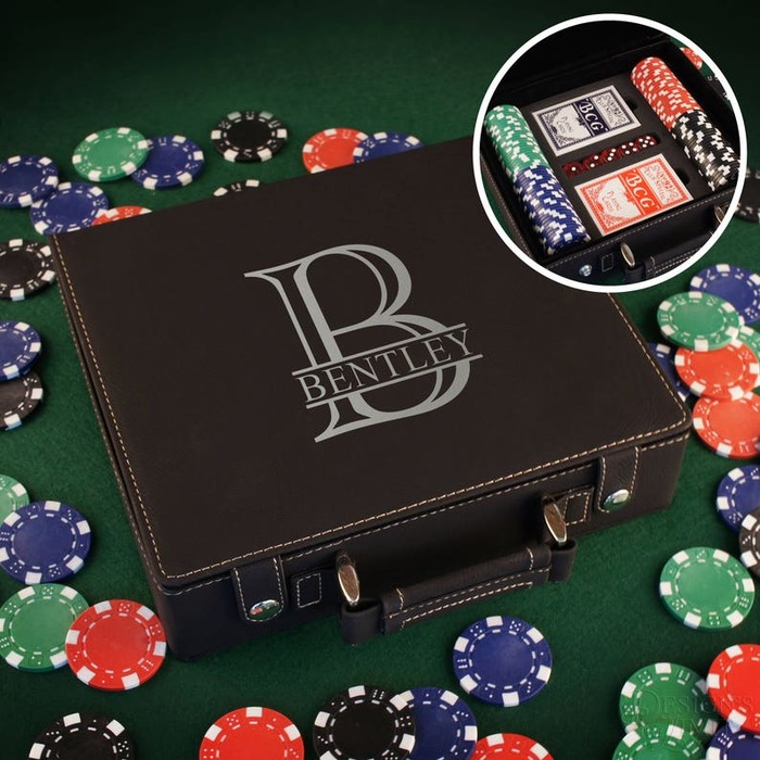 Personalized Poker Set - Wedding Gift For Brother. 