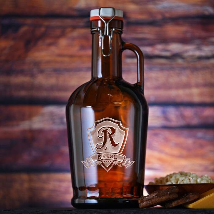 Personalized Beer Growlers - Wedding Gift For Brother. 
