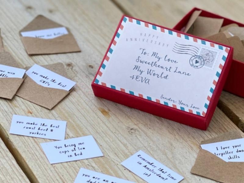 Mini Love Letters for anniversary gifts for wife