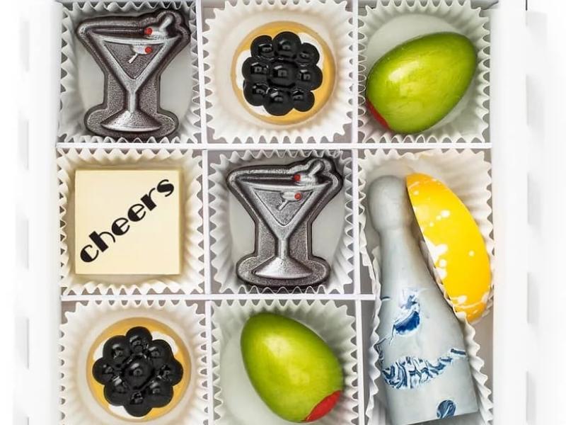 Cocktails & Caviar Chocolates for anniversary gifts for girlfriend