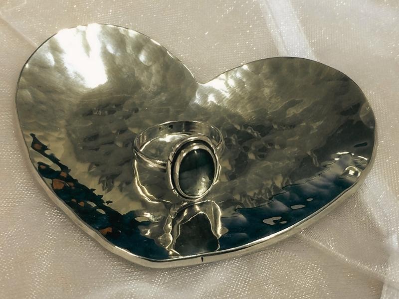 Tin Mini Heart Dish for anniversary gifts for girlfriend