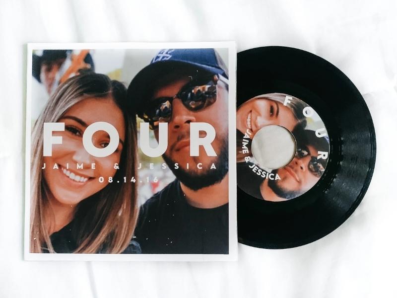 Personalized Record for anniversary gift for her