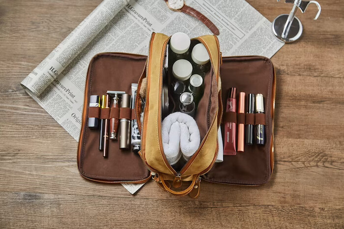 Canvas Toiletry Bag. 