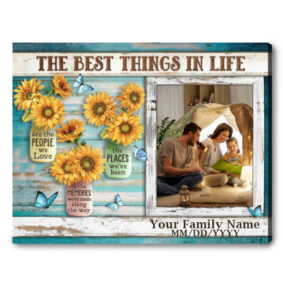What Is A Good Housewarming Gift Flower Decoration with the phrase "The Best Things In Life"