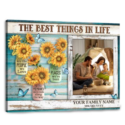 What Is A Good Housewarming Gift Flower Decoration with the phrase "The Best Things In Life" (illustration-1)