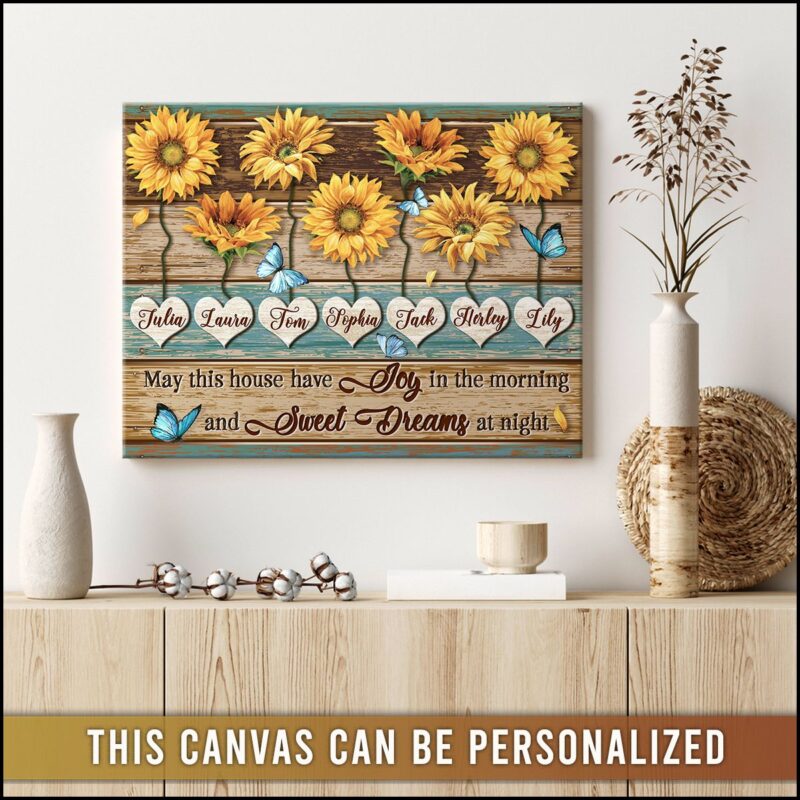 Personalized Home Decor Gifts Sunflower Canvas Prints Illustration 1