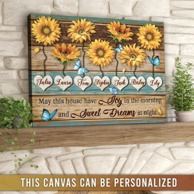 Personalized Home Decor Gifts Sunflower Canvas Prints Illustration 2