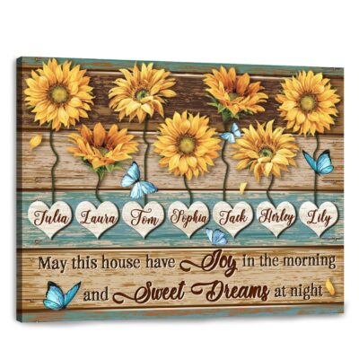 Personalized Home Decor Gifts Sunflower Canvas Prints
