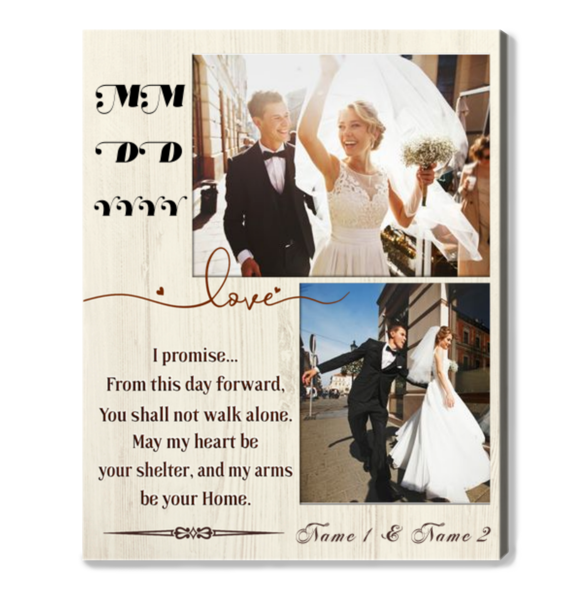 Custom Wedding Gifts for Newlyweds Marriage Recipe Canvas Print - Oh Canvas