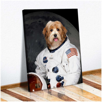 Astronaut Custom Pet Portraits Personalized Pet Gifts Illustration 1