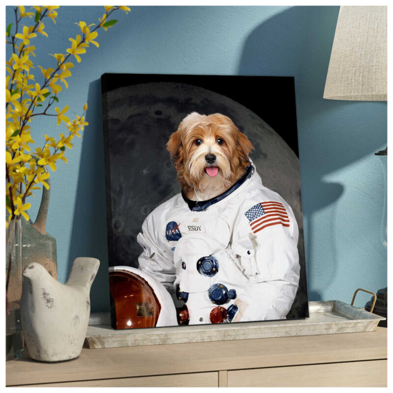 Astronaut Custom Pet Portraits Personalized Pet Gifts Illustration 2