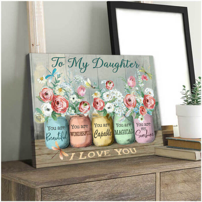 To My Daughter Wall Art - step daughter wedding gift.