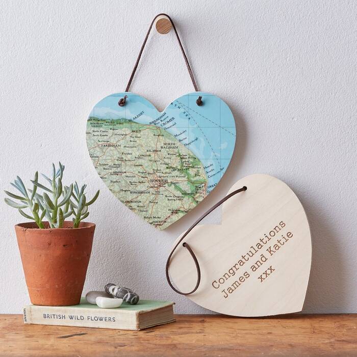 Personalized Map Ornament - wedding gift to step daughter.