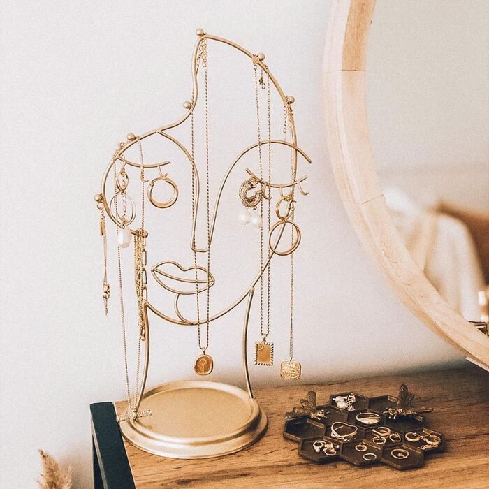 Face Abstract Jewellery Stand - wedding gift to step daughter.
