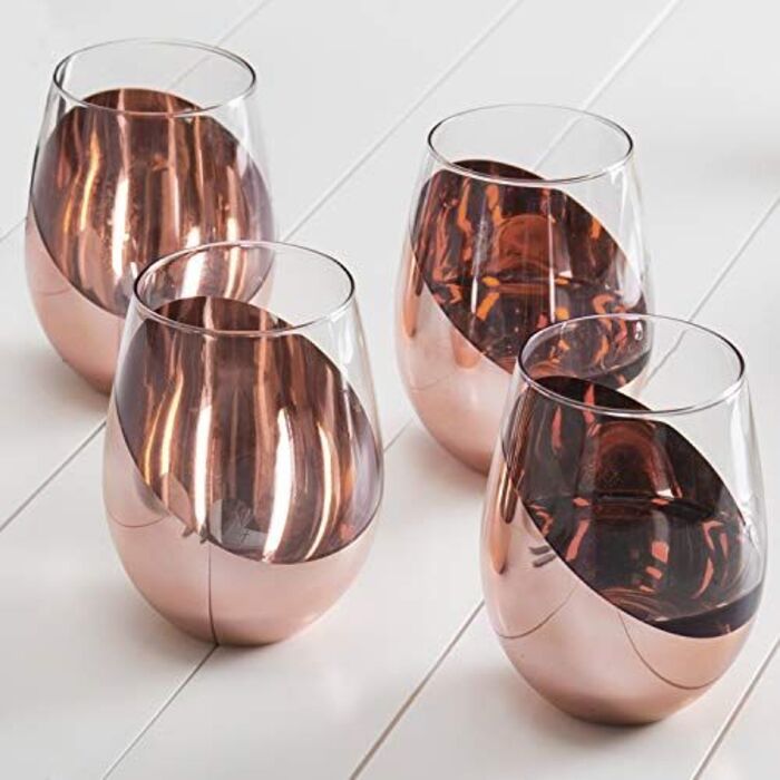 Stemless Wine Glasses Set - wedding gift to step daughter.