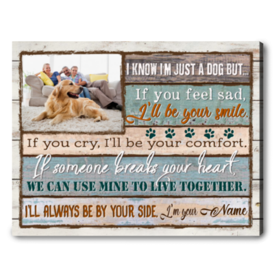 Personalized Pet Art Canvas Gift For Dog Lover