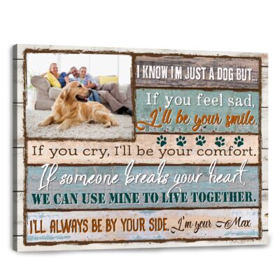 Personalized Pet Art Canvas Gift For Dog Lover Illustration 1