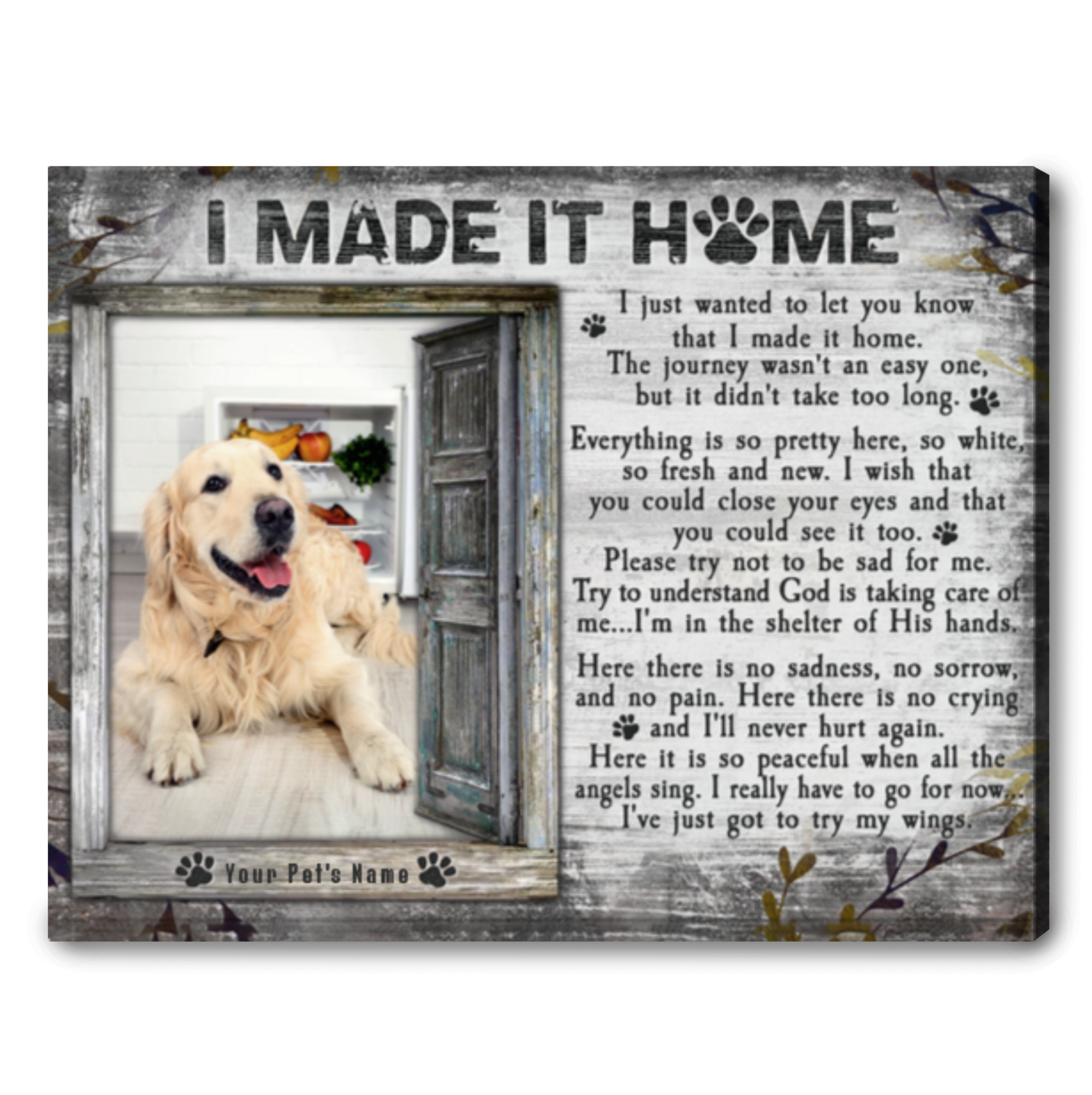 Memory Wall Decor Gift For Loss Of Pet