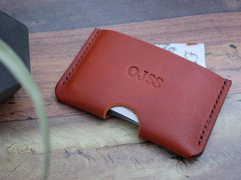 The Slim Leather Card Holder for anniversary gifts for men