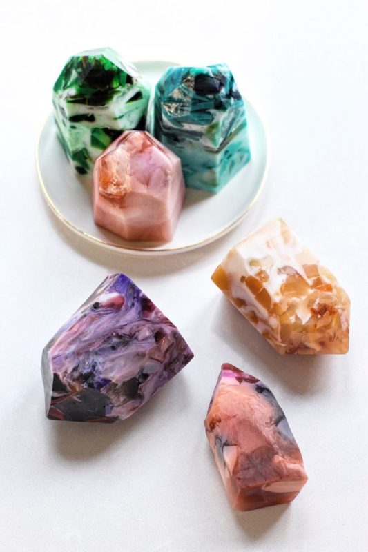 Mother's day DIY gifts Gemstone Soaps