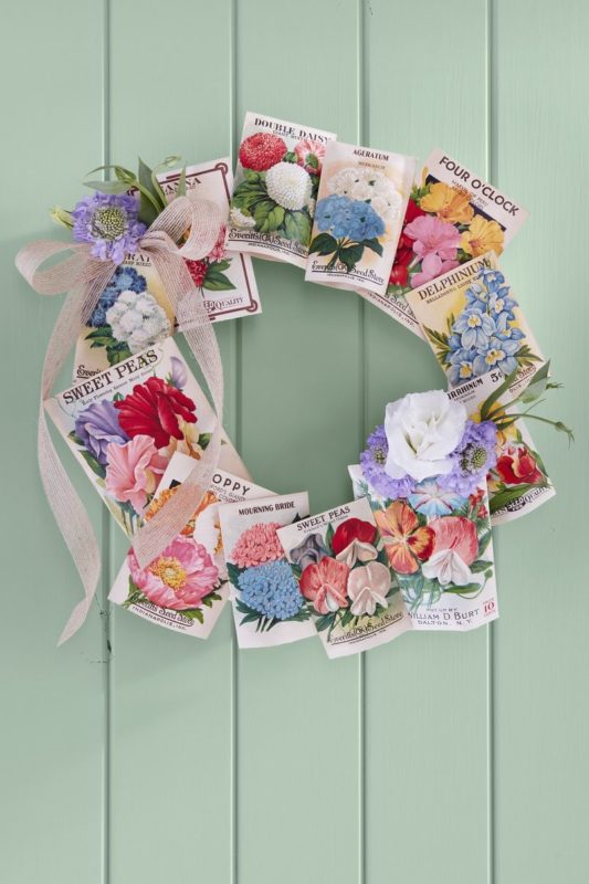 Mother's day DIY gifts Seed Packet Wreath