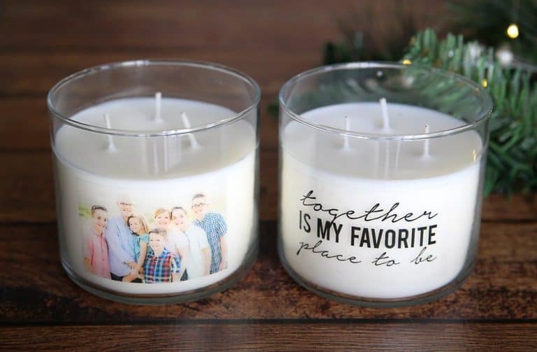Mother's day DIY gifts Photo Candle