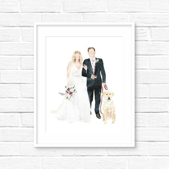 Custom portrait: wedding anniversary gifts for parents