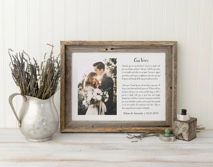 Wedding photo frame for anniversary presents