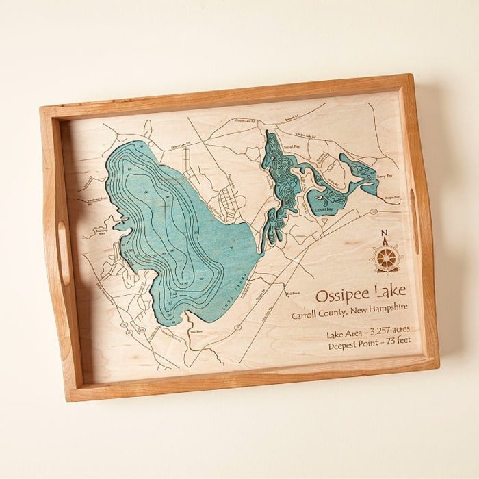 Lake art serving tray: lovely anniversary gift ideas for parents