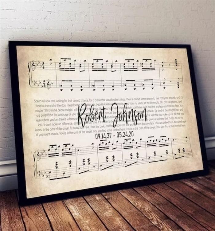 Song lyric art: heartfelt anniversary gift for mom and dad