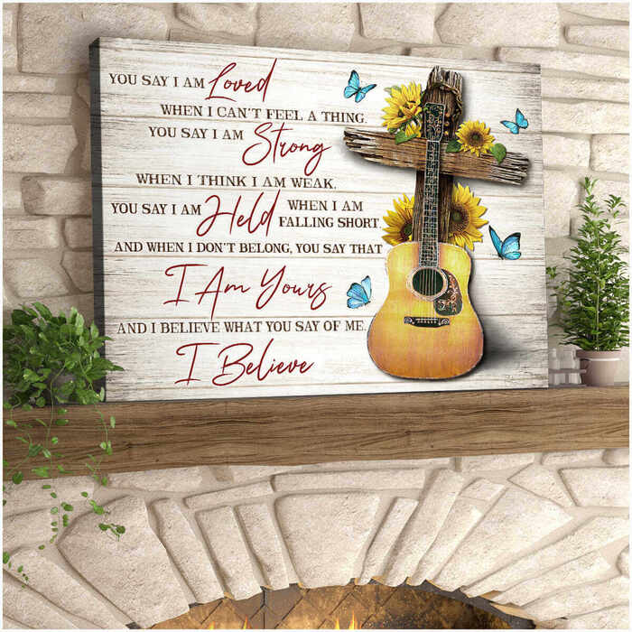 Mother'S Day Gifts For Daughter In Law Photo And Song Lyrics Canvas Print