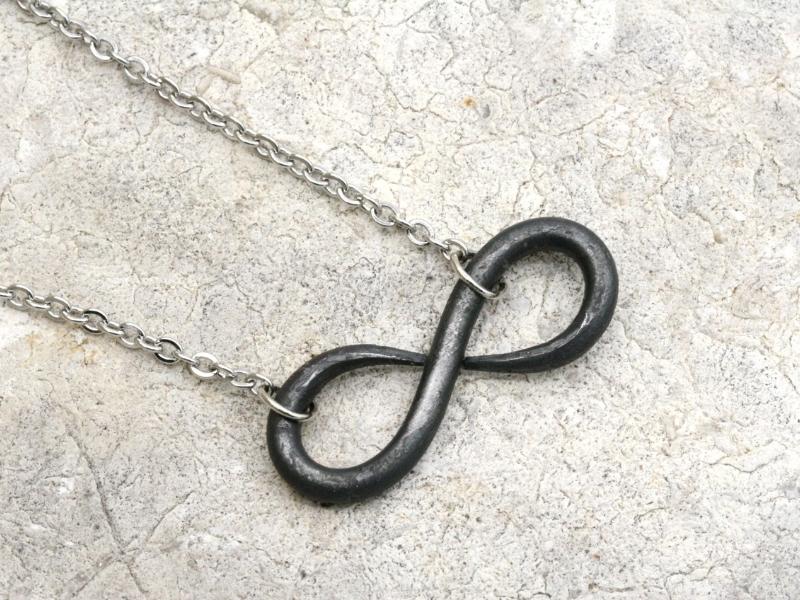 Iron Infinity Necklace for the year 6 anniversary gift