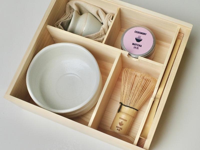 Wooden Matcha Kit for the 6th anniversary gift